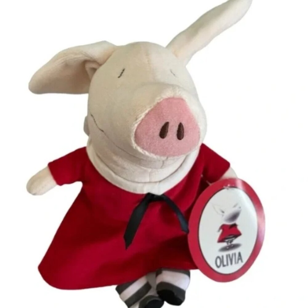 NWT MerryMakers Olivia Pig 9" Plush Animal Toy